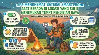 Tips Menghemat Baterai Smartphone Saat Berada di Lokasi yang Sulit Menemukan Tempat Pengisian Daya